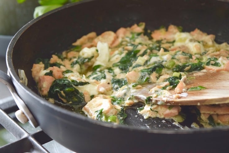 Spinazie in de koekenpan