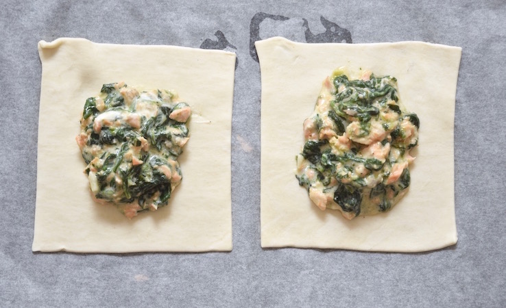 Zalmpakketjes met spinazie