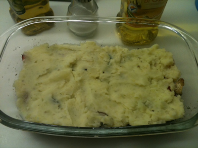 Lasagne van aardappelpuree