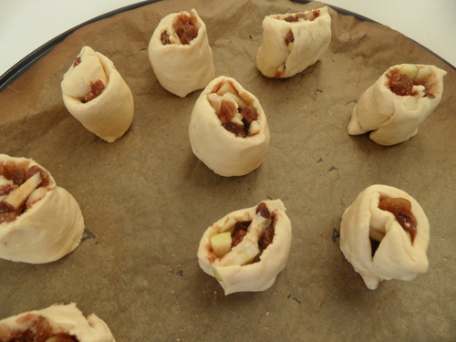 Appel-rozijnenrolletjes