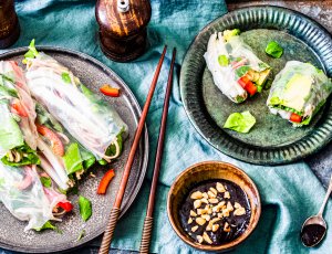 Snelle, verse Vietnamese springrolls