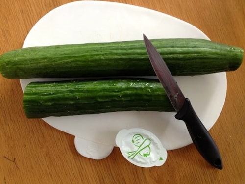 Komkommer, bouillon en een klein beetje room. That's all.