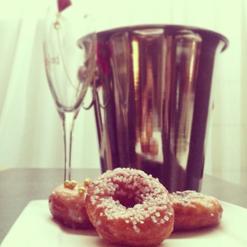 Een lekker hapje bij de champie.