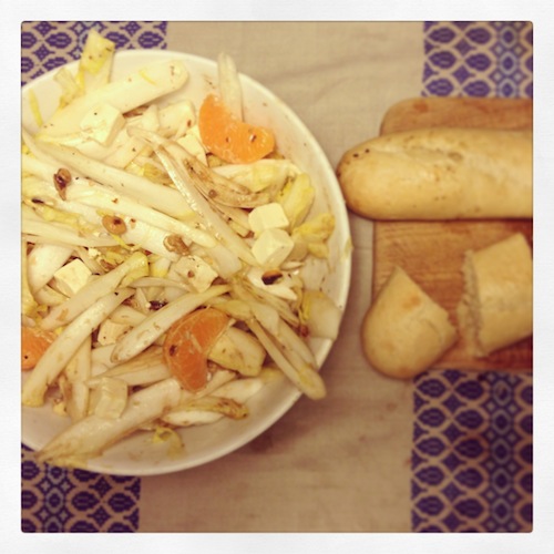 Witlofsalade met mandarijn