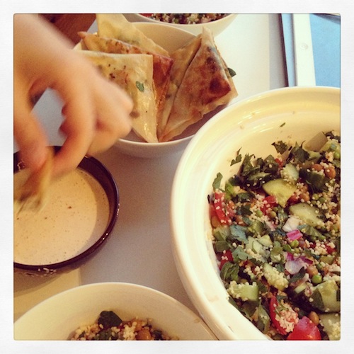 Filodeeghapjes met feta