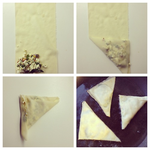 Filodeeghapjes met feta