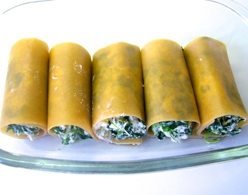 Cannelloni spinazie ricotta