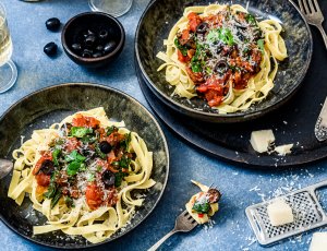 Pasta Puttanesca van Jamie