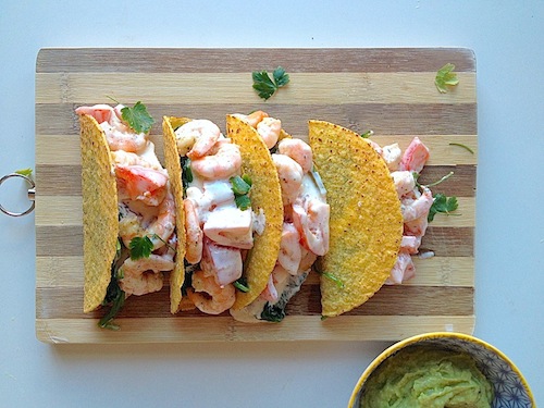 Taco's met garnalen