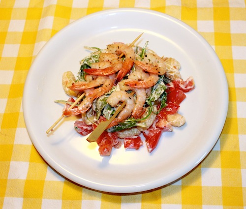 Gnocchi met garnalen