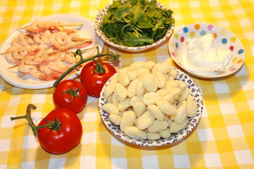 Gnocchi met garnalen