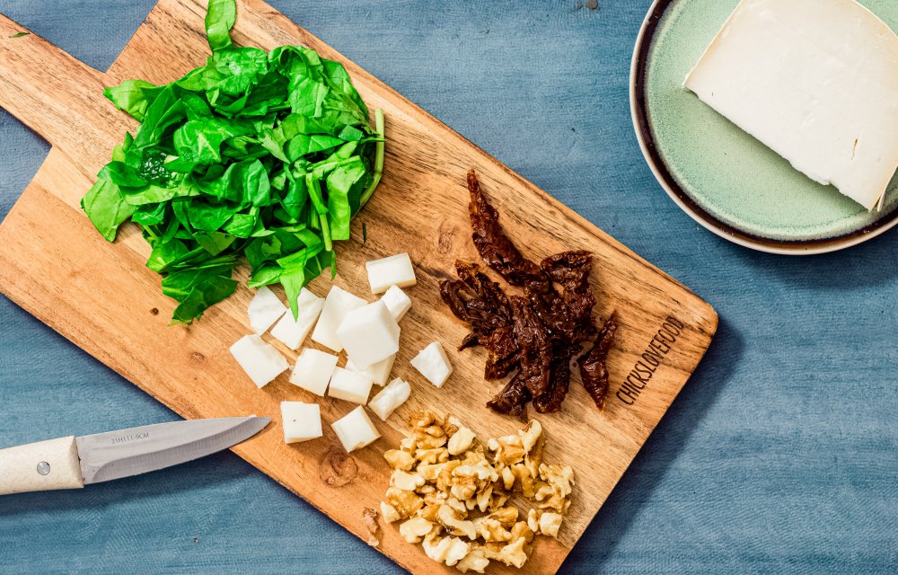 stamppotje van zoete aardappel en spinazie