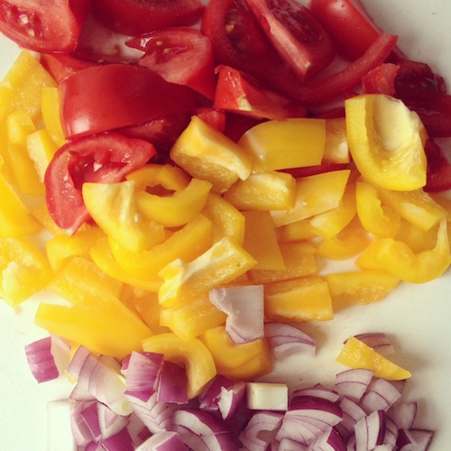 Gnocchisalade met rode pesto