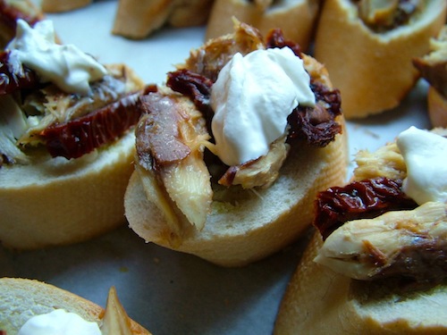 Bruschetta met makreel