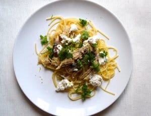 Spaghetti met makreel