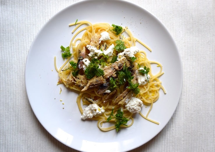 Spaghetti met makreel