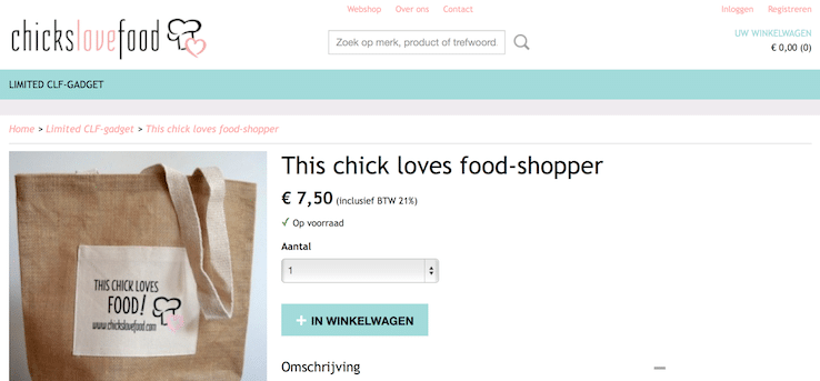 Webshop chickslovefood