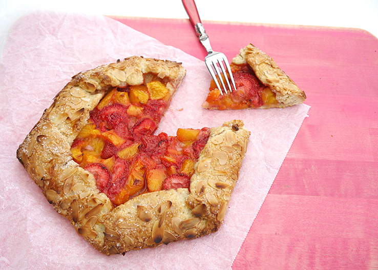 Aardbei mango-galette