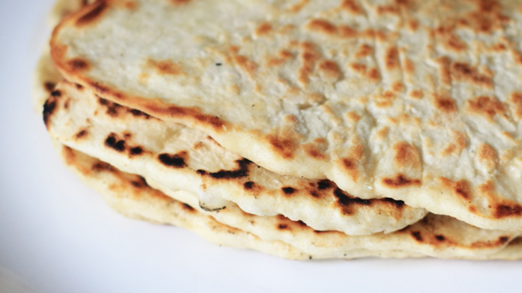 Naanbrood met knoflook