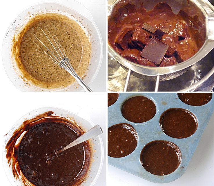 Chocoladecakejes met cappucinosmaak