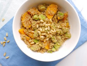 SPELTCOUSCOUS MET ZOETE AARDAPPEL EN AVOCADO