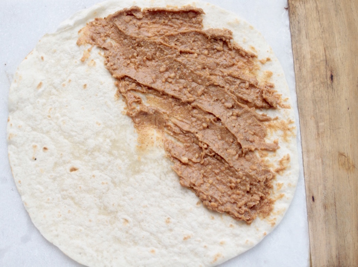 quesadillas pindakaas aardbeien