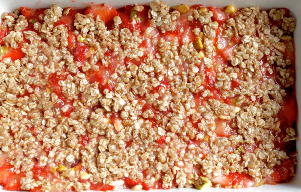 crumble aardbeien