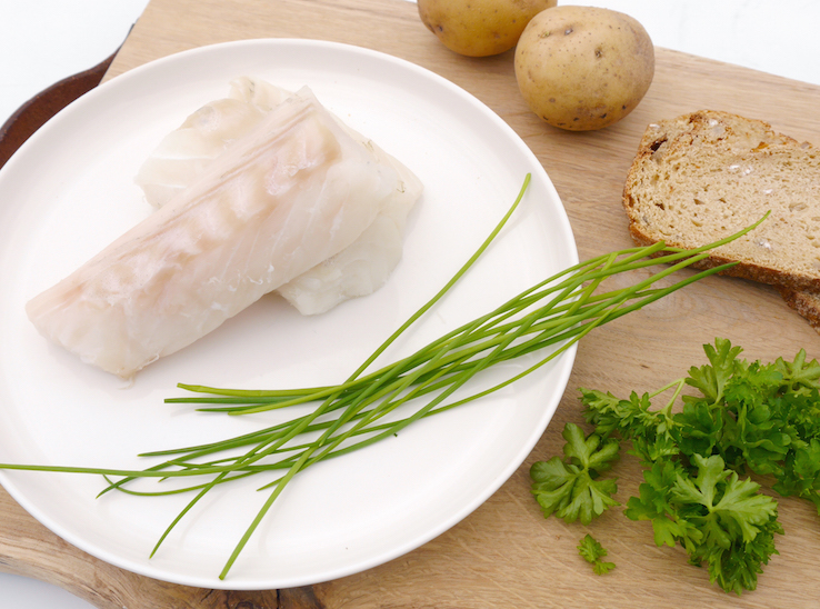 KABELJAUW MET BROODKORST EN KRUIDEN