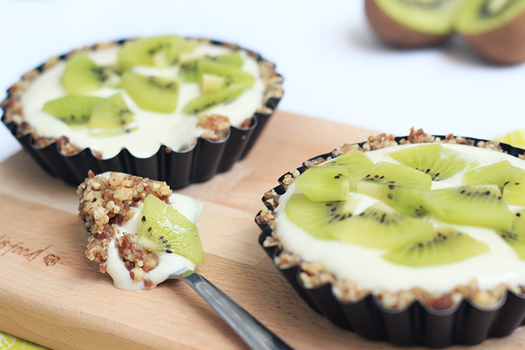 healthy no bake kiwikwarktaartjes