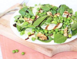 frisse doperwtjessalade - chickslovefood.com