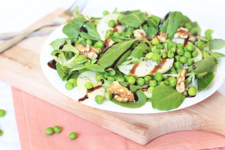 frisse doperwtjessalade - chickslovefood.com