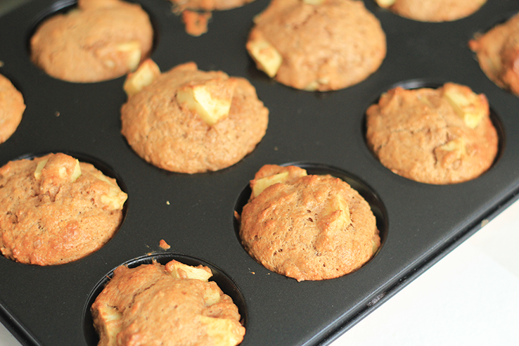 gezonde appeltaartmuffins uit de oven
