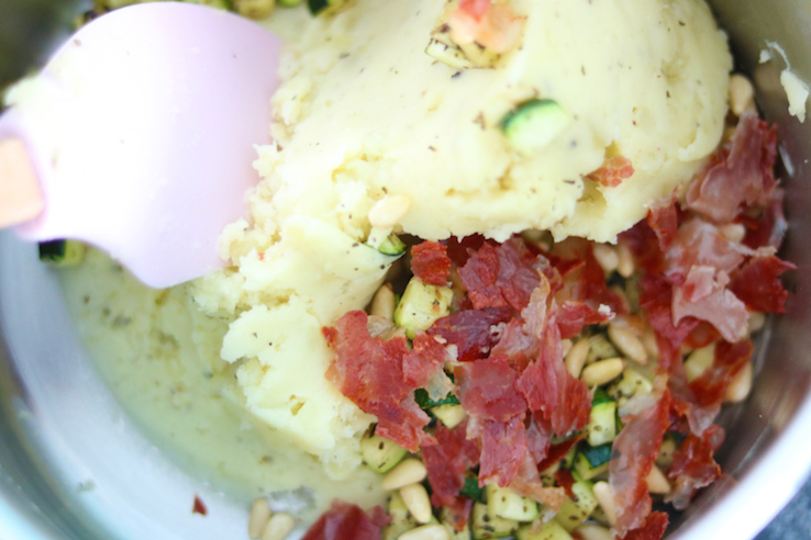 aardappelpuree-parmaham-courgette - CHICKSLOVEFOOD