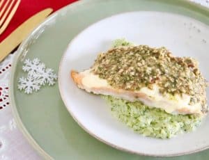 Zalm met broccolipuree