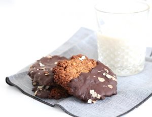 krokante granenkoeken met chocolade