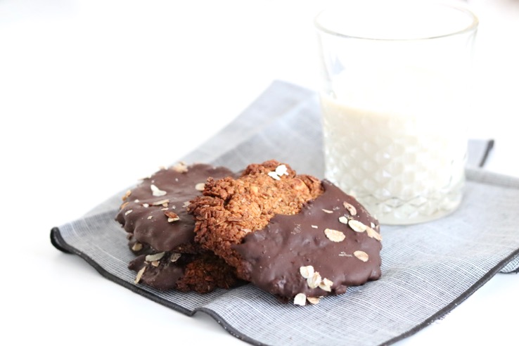 krokante granenkoeken met chocolade