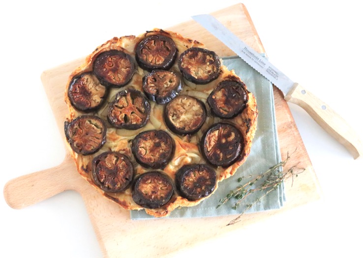 tarte tatin met aubergine - Chickslovefood.com