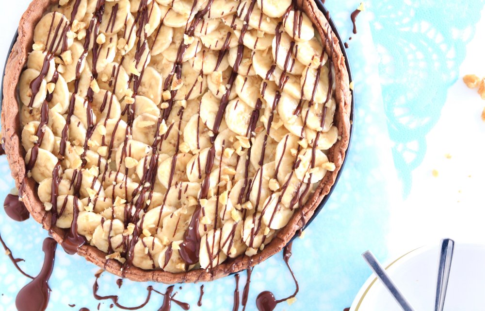 bananeosplittaart CHICKSLOVEFOOD