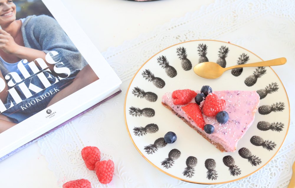 kwarktaart met aardbeien CHICKSLOVEFOOD