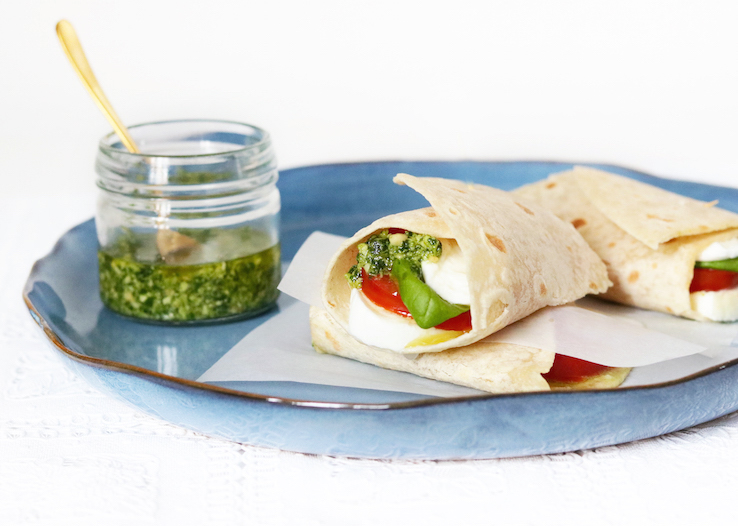 RECEPT CAPRESE WRAPS - CHICKSLOVEFOOD