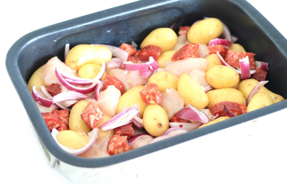 krieltjes, chorizo, rode ui CHICKSLOVEFOOD