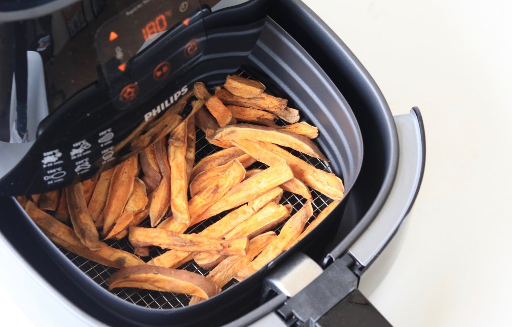 zoete aardappel friet airfryen CHICKSLOVEFOOD