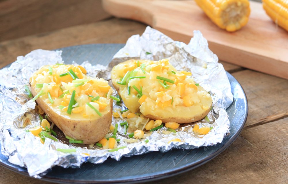 gepofte aardappel kaas mais CHICKSLOVEFOOD