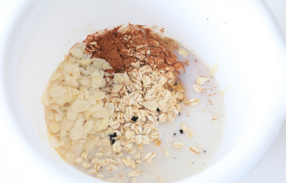 Baked oats met blauwe bessen