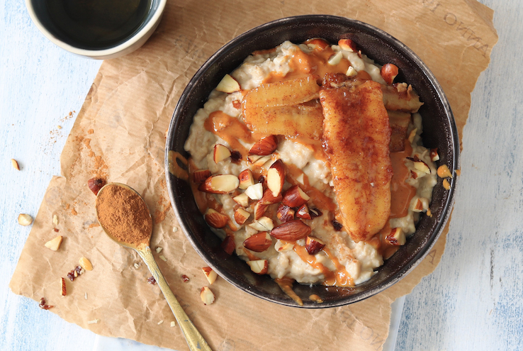 HAVERMOUT ONTBIJT MET GEBAKKEN BANAAN - CHICKSLOVEFOOD