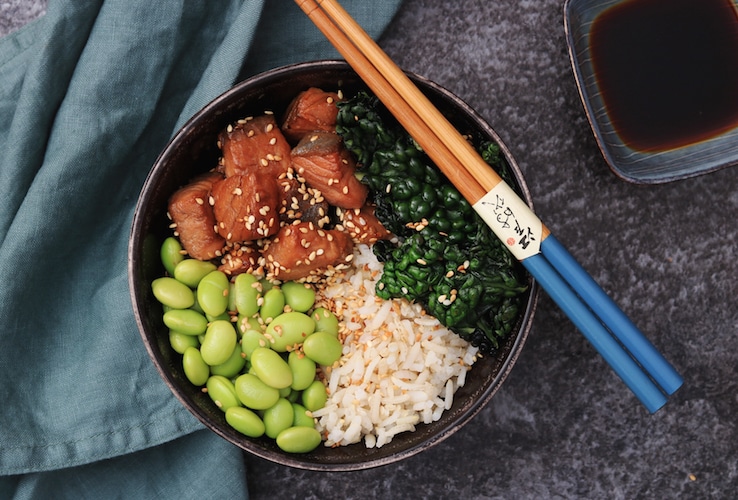 Rijstbowl met cavolo nero en zalm – SKINNY SIX