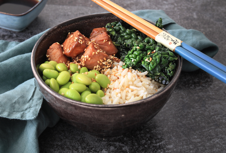 RIJSTBOWL MET ZALM EN CAVOLO NERO - CHICKSLOVEFOOD