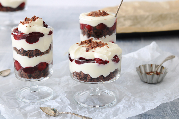 Schwarzwälder Kirsch glaasjes - CHICKSLOVEFOOD
