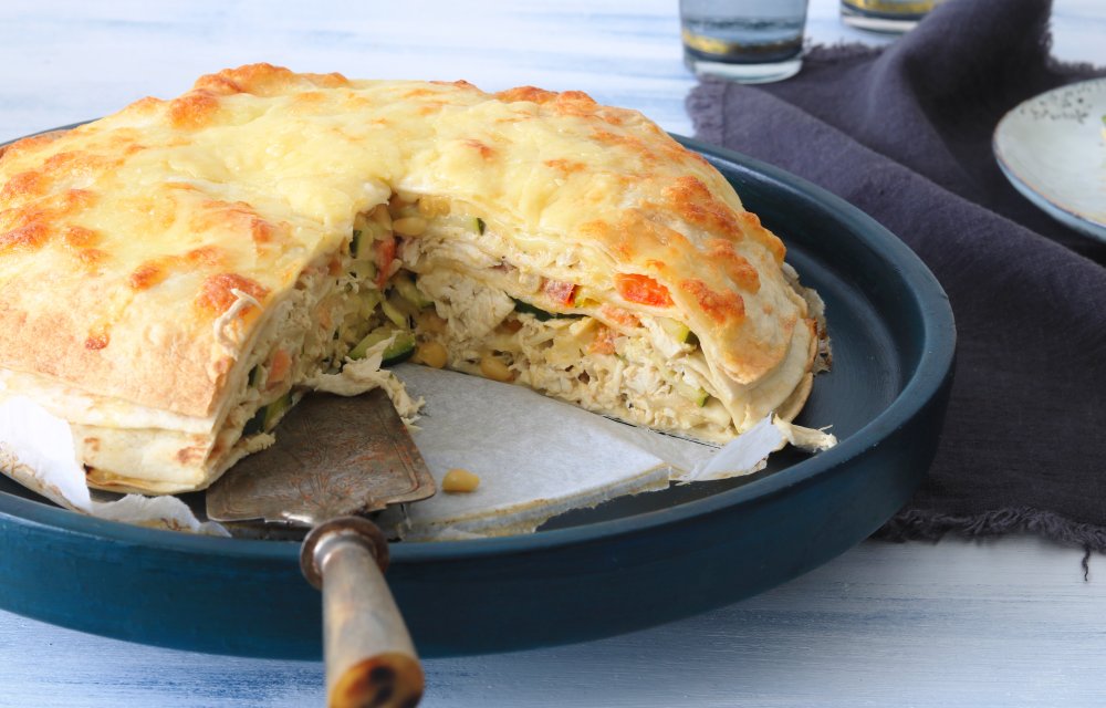 WRAPTAART MET PESTO COURGETTE TOMAAT EN PIJNBOOMPITTEN - CHICKSLOVEFOOD