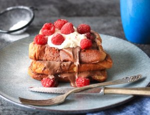 Brioche wentelteefjes met chocoladepasta